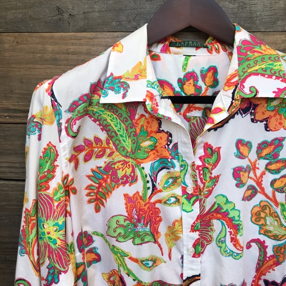 Ralph Lauren Tops - Ralph Lauren Paisley Shirt XL
